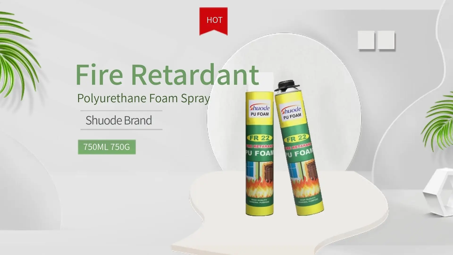 Shuode - OEM -Stütze feuerhemmendes Polyurethankleber -Dichtungsspray PU -Schaum für Tür und Fenster 1