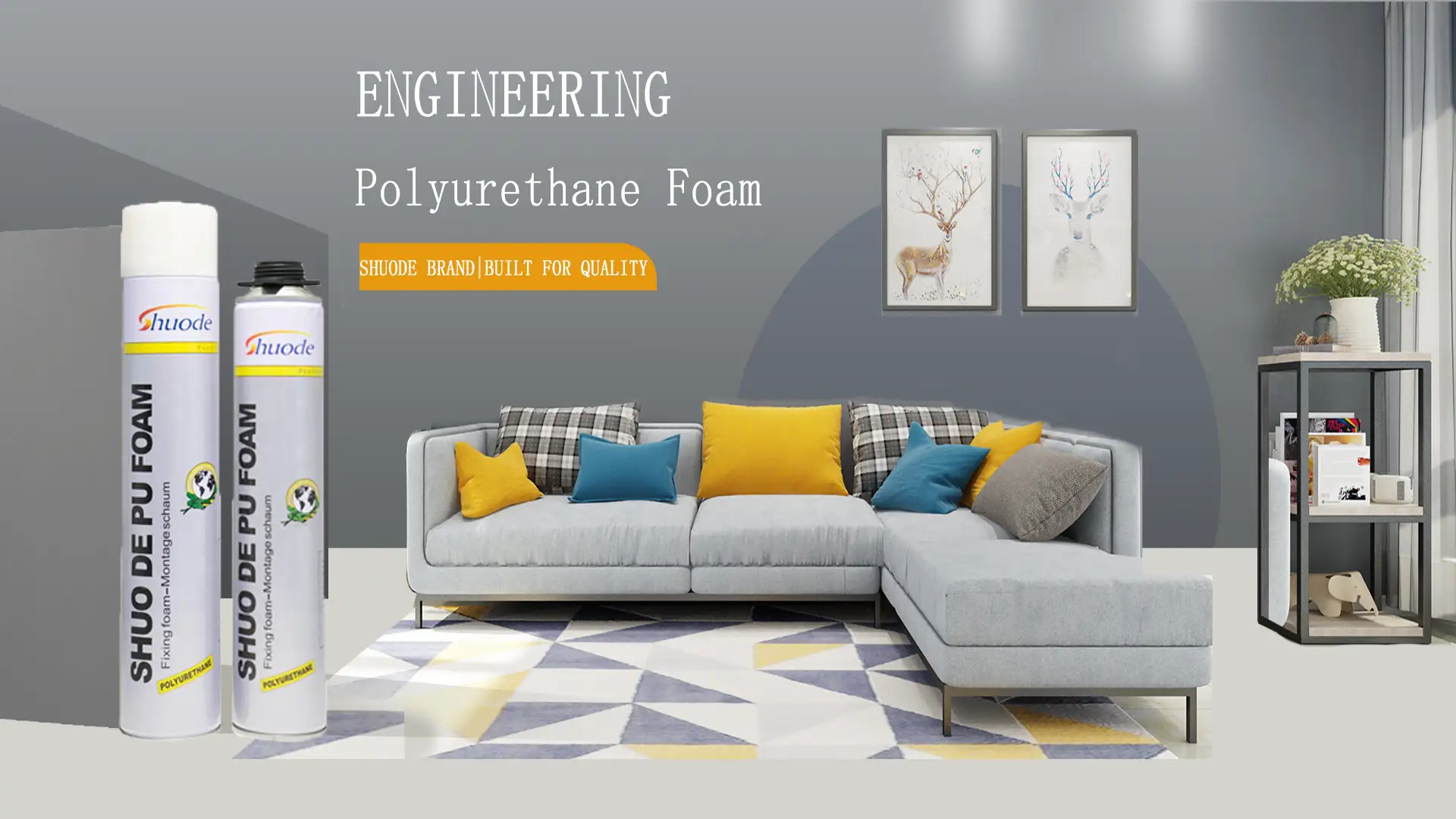 Shuode - 750ml OEM Polyurethane Spray Construction Components Pu Raw Materials Foam Expandable Pu Foam 1