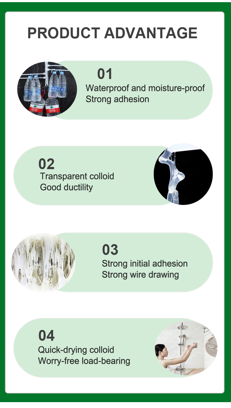 300ml Özelleştirilmiş Ayaktan Direnç Beyaz Sıvı Tırnaksız Tutkal Yapıştırıcı Ahşap Çalışma için 9