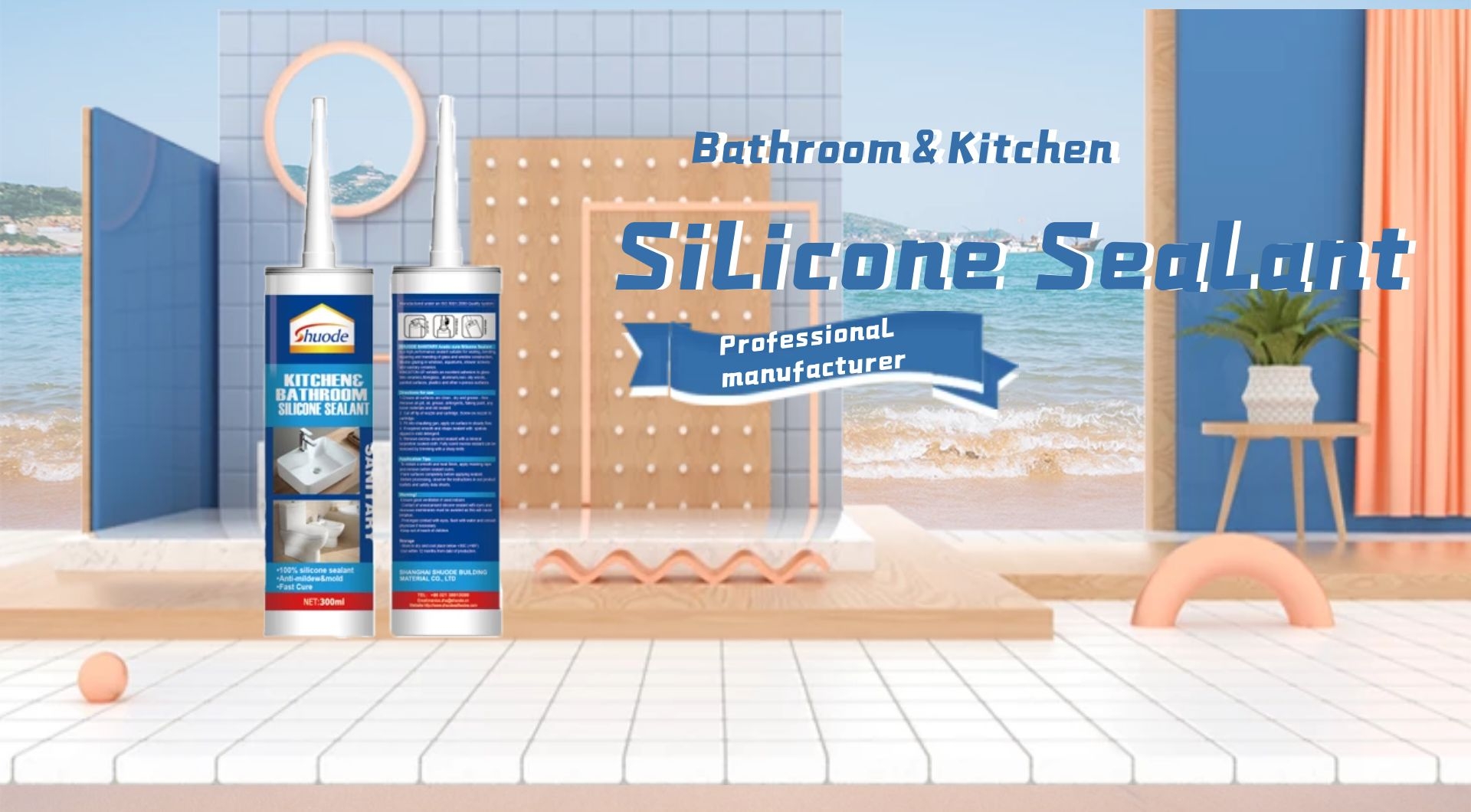 Adhesivo de sellador de silicona de bestseller global personalizado para el baño sellador de silicona transparente 8