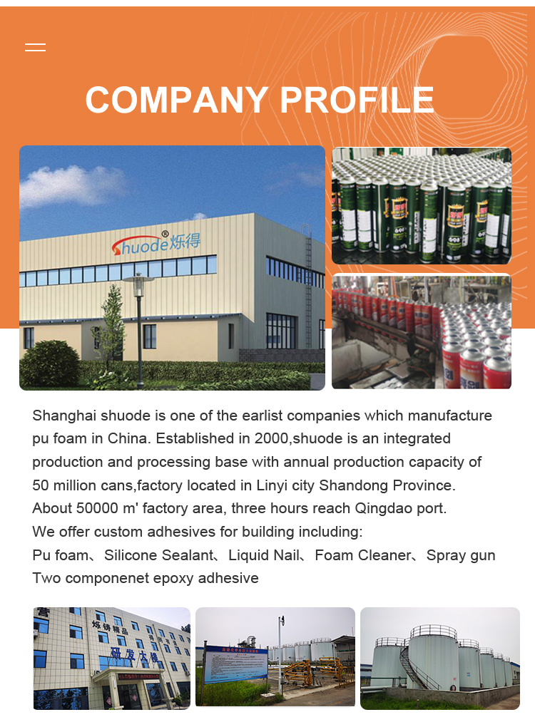 750ml Profesyonel B2 Yangına Dayanıklı Pu Köpük Sprey Poliüretan Köpük 12