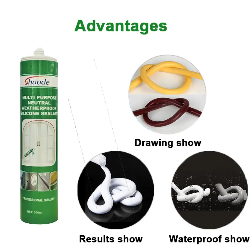 Mejor fábrica de China 280ml300ml Sellado de sellado de articulación neutral blanca Sellador de silicona 2