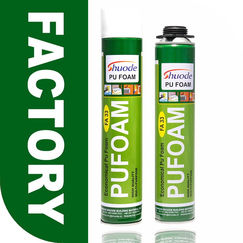 Shuode - Professional R & D Equipo 750 ml Todas las estaciones Use poliuretano expansión de espuma PU de espuma para marcos de puertas expandibles PU espuma 33