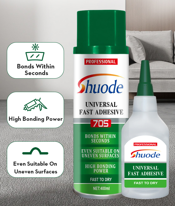 품질 Shuode MDF 키트 고 점도 시코 아크릴 레이트 접착제 슈퍼 접착제 가속기 8