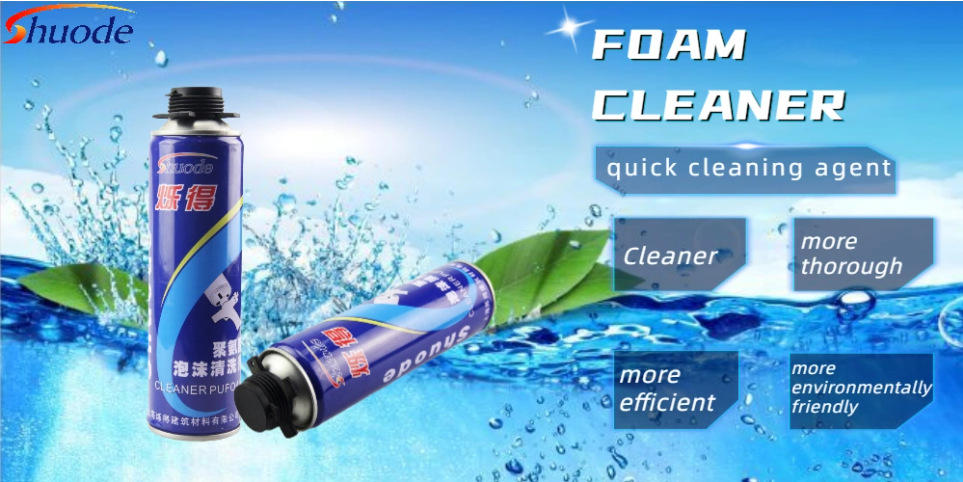 Shuode - Non Staining Drywall Liquid Adhesive Waterproofing Pu Spray Foam Cleaner Foam Cleaner 8