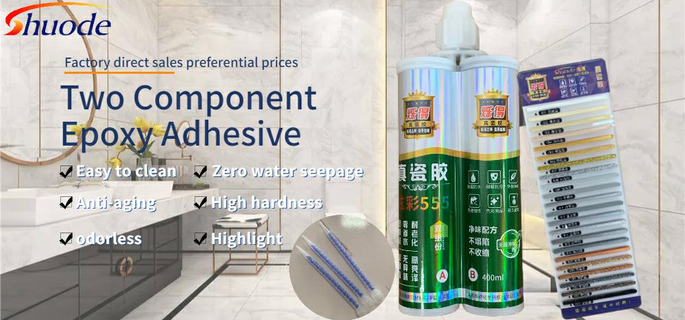 Cartucho de salchicha de 750 g epoxi epoxi resina sellador de silicona estructural pegamento para vidrio 8