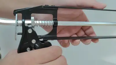 Shuode - Ferramentas manuais de construção de alumínio 300 ml de cálculo de calafetagem de armas de calafetagem de tubo de silicone