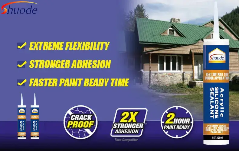 Good Quality White Caulk Silicone Sealant Acrylic Structural Adhesive for Door and Windows 1