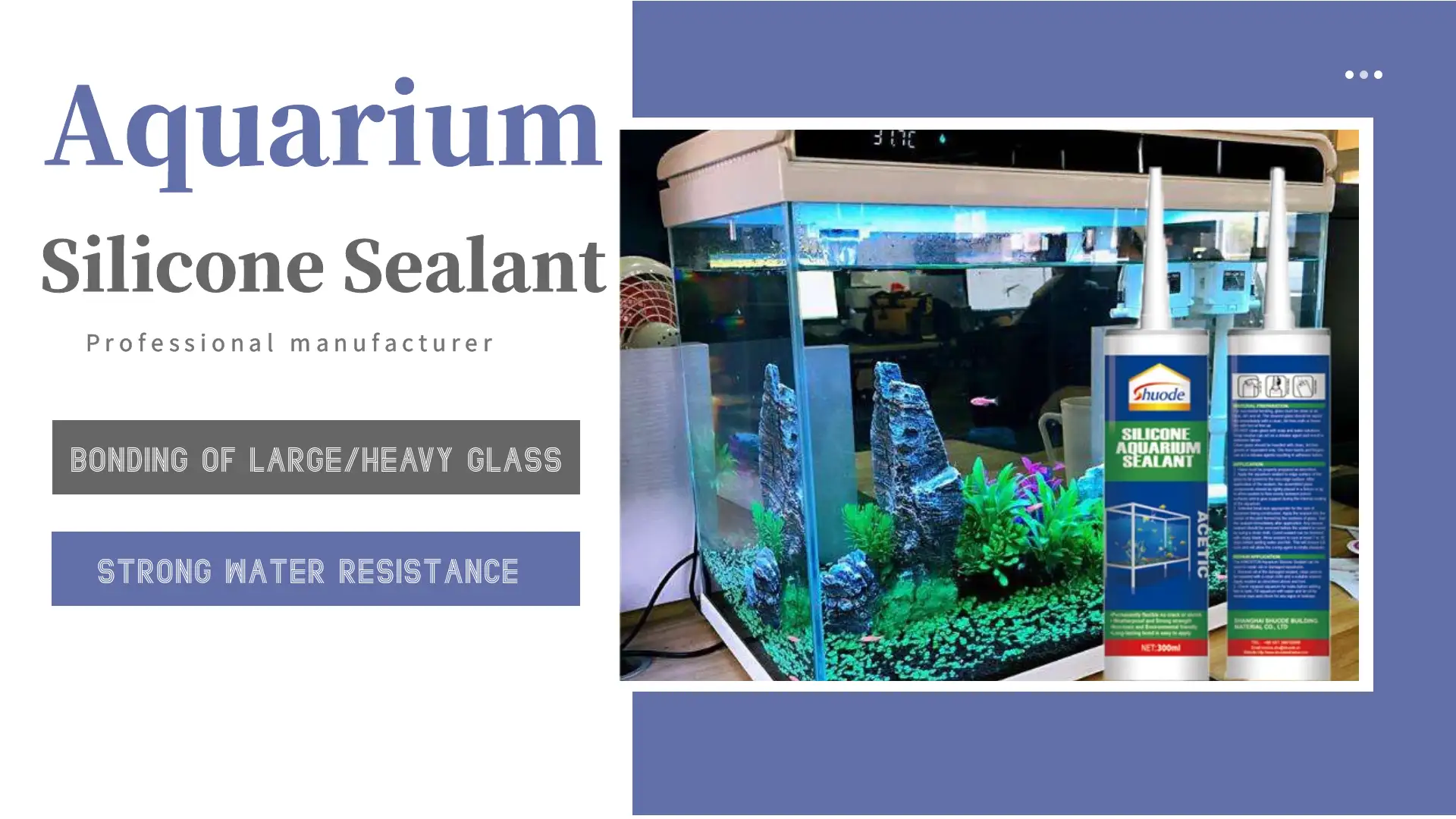 Best SHUODE 100% Premium Aquarium Transparent All Season Neutral Silicone Sealant 1