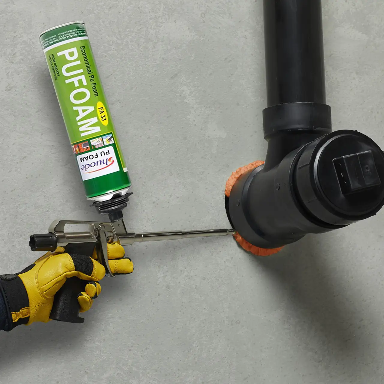 Công cụ xây dựng áp suất thấp urethane cách nhiệt hướng dẫn sử dụng súng xốp cho caulking 7