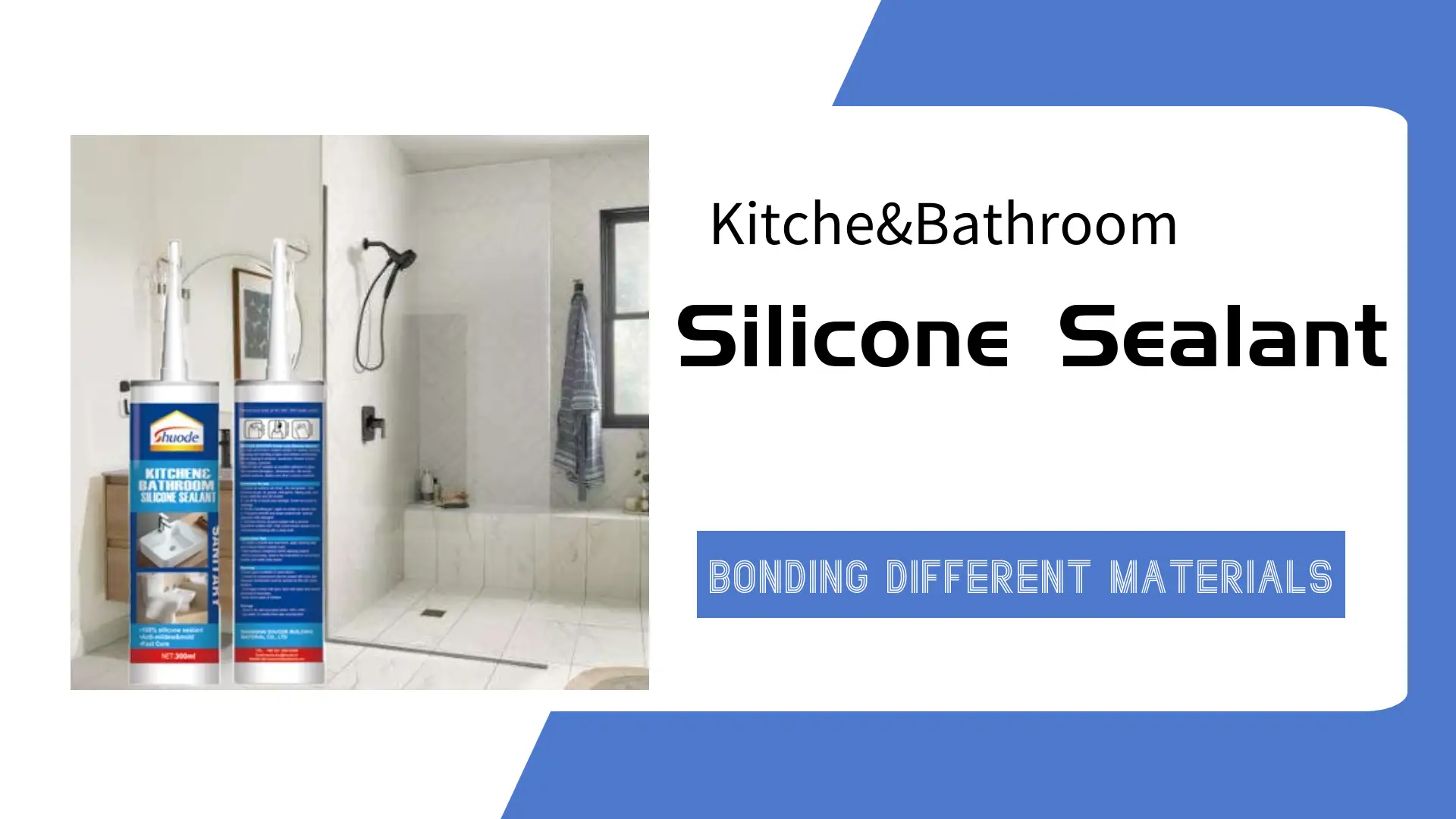 Quality 300ml Sanitary Bathroom Silicone Sealant Adhesive With Fast Cure 1