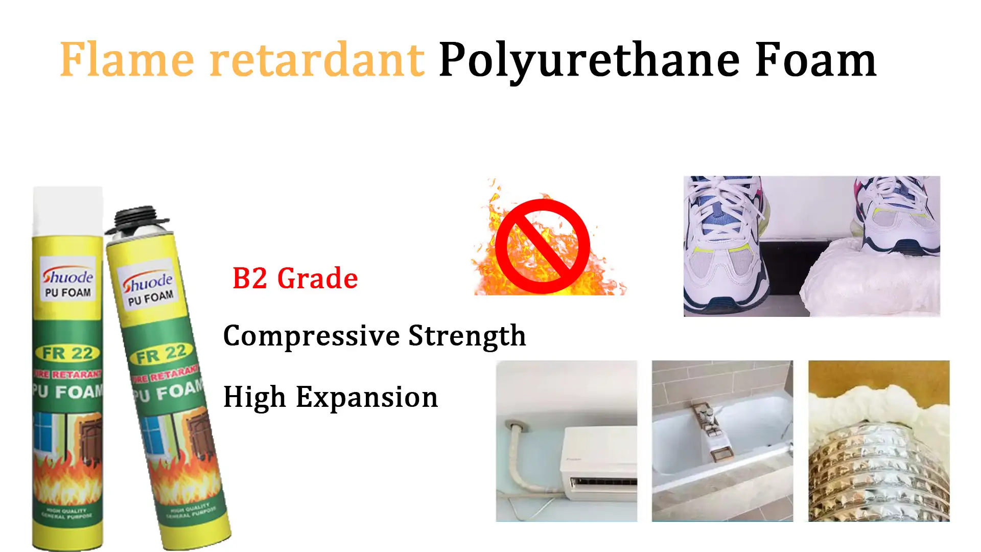 Quality Construction Material For Doors Polyurethane Foam Sealant B2 Fire Retardant Pu Spray Foam 1