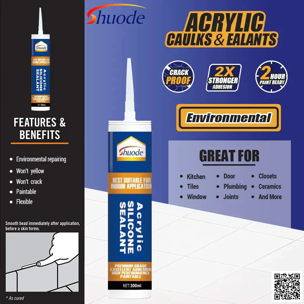 Mejor OEM 300 ml Vender al agua a base de agua Adhesivo sellador de pegamento de vidrio Glue Company - Shuode 3