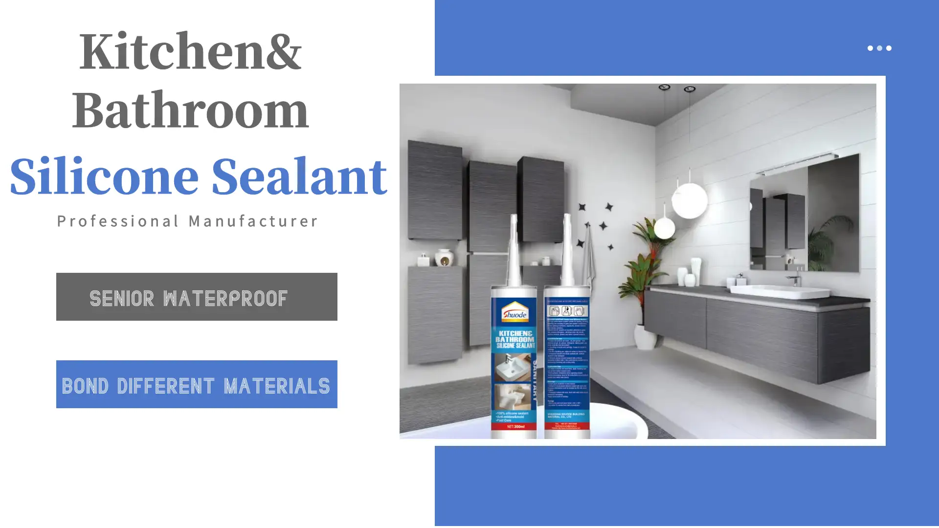 Best High Quality Clear Glass Sealant Anti Mildew Silicone For Bathroom And Kitchen 1