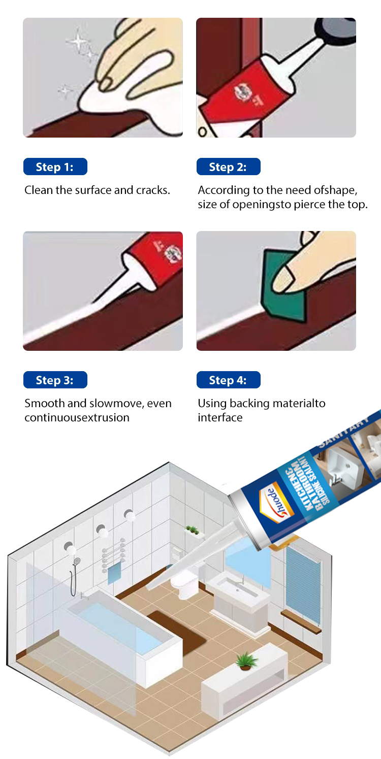 品質300ml半透明の白い抗カビのシリコンシーラント/シャワー/建設シンクのためのシリコンシーラント 12