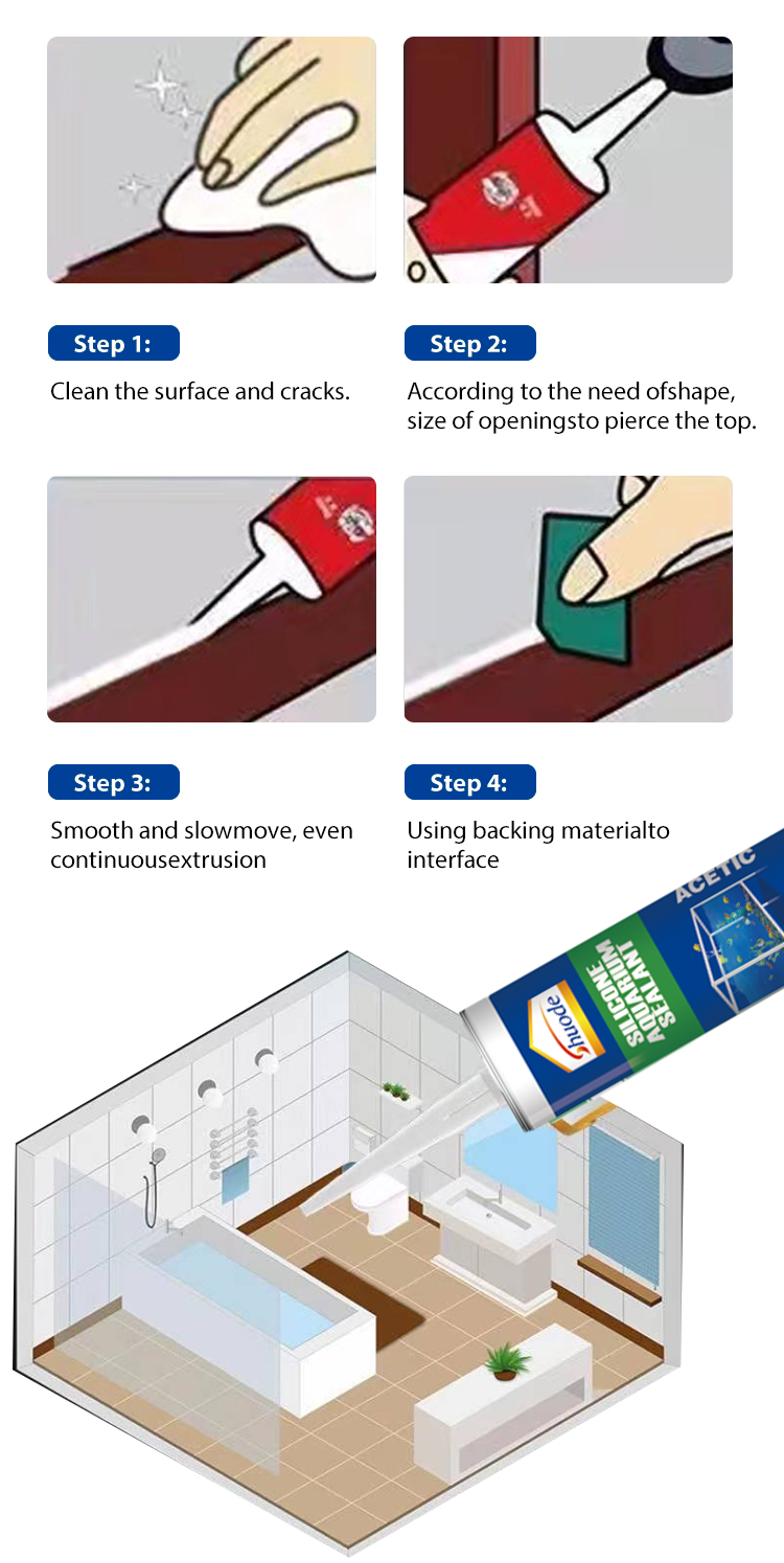 품질 1 개의 구성 요소 300ml 수족관 실런트 실리콘 비 독성 제조업체 | Shuode 12