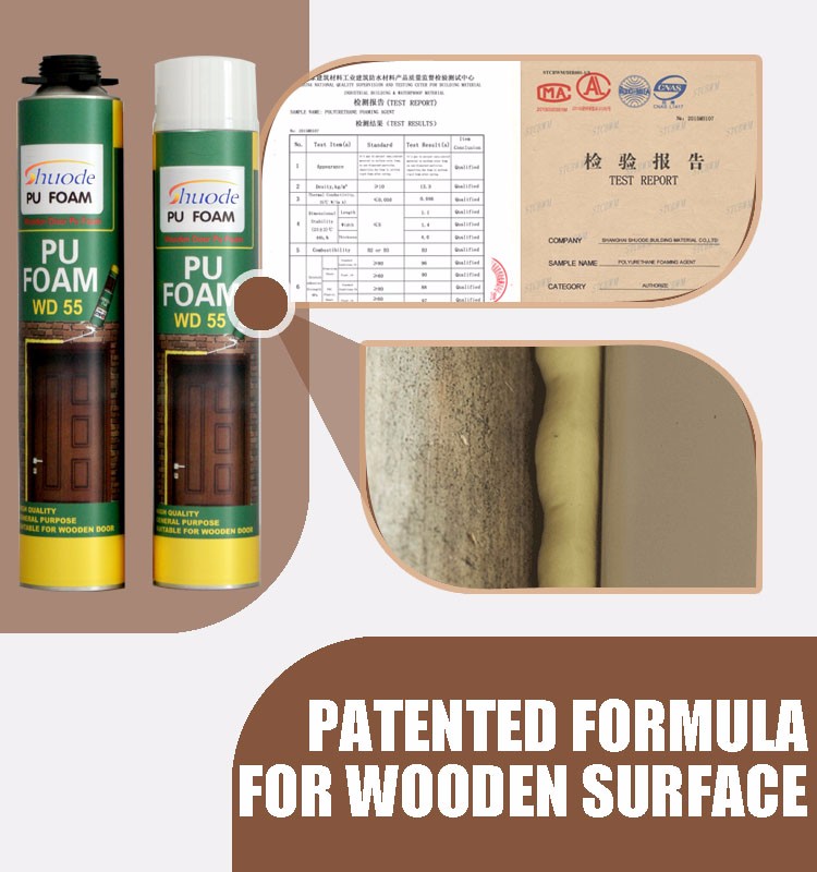 Toda la temporada y la espuma PU de propósito general para llenar la puerta de madera de sellado 13