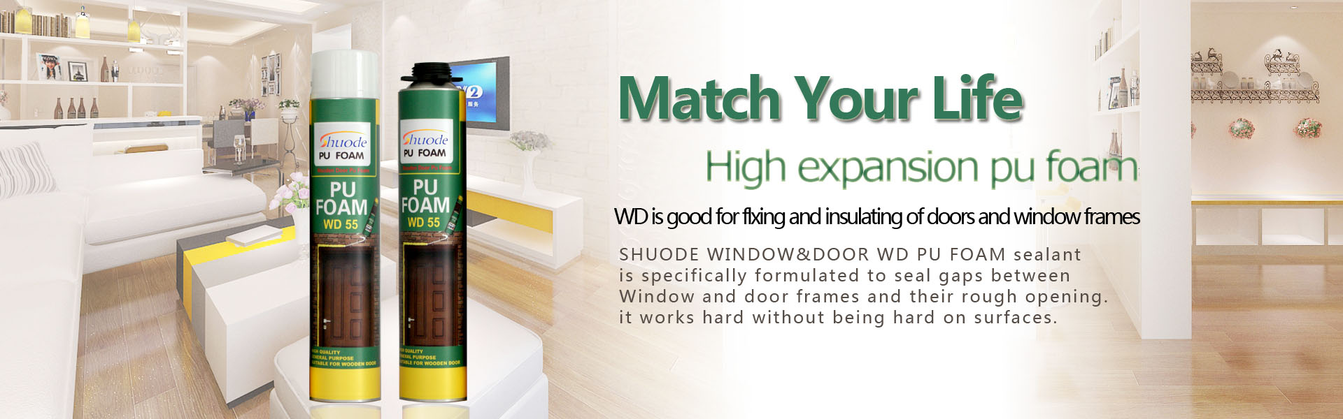 Shuode - 20 años de experiencia Kit de pulverización de espuma PU recubierta de fábrica de 750 ml para la espuma PU expandible para la puerta y la ventana 7