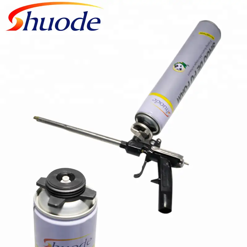 Shuode - 750 ml de alta expansión espuma de poliuretano de espuma de color cerrado aislamiento de espuma de aerosol expandible PU expandible 1