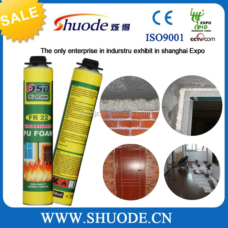 pu silicone sealant for door insulation/high insulation pu spray foam sealant
