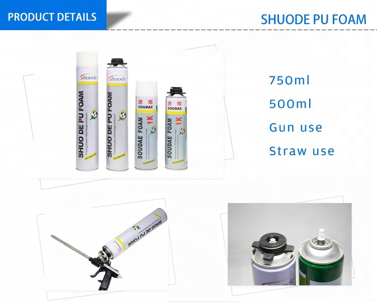 750ml high density fireproof polyurethane foam