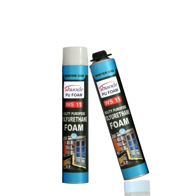 Winter type foaming adhesive pu sealant polyurethane mix and pour foam 1