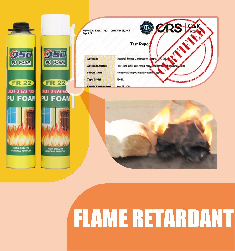 Construction building grade spray foam fireproof polyurethane sealant adhesive
