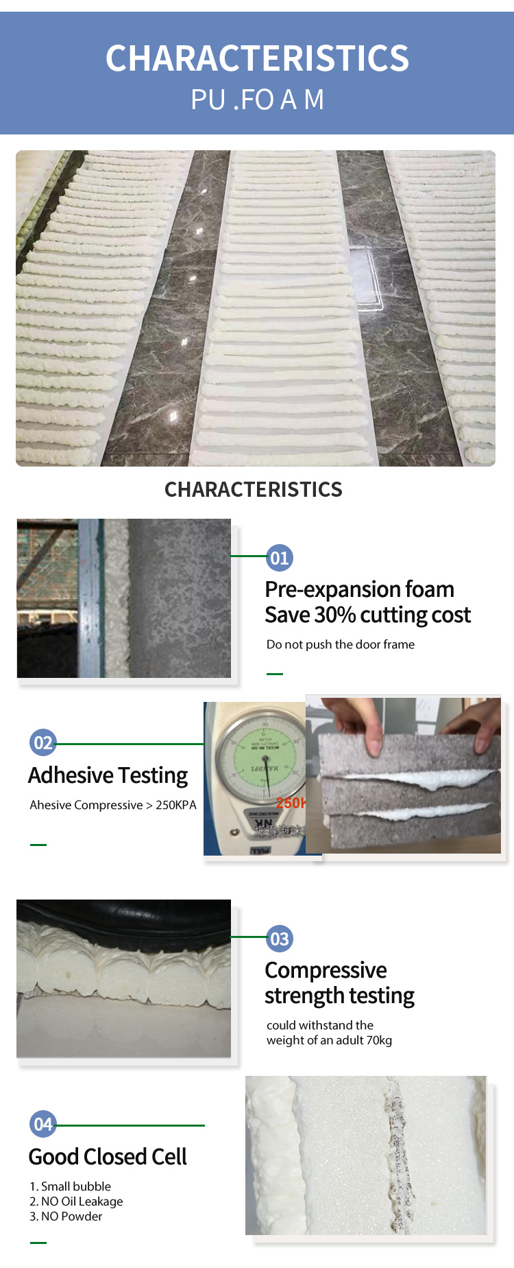 Buena expansión de la puerta de expansión fijación de sellador de espuma de poliuretano para todo propósito 10