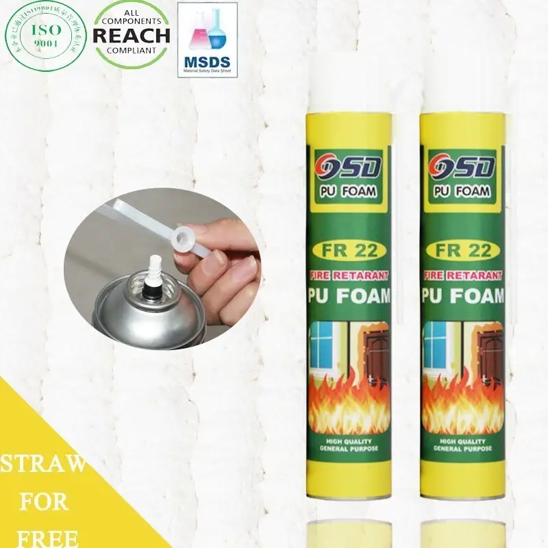 VOC Reach شهادة ISO OEM 750ML تصنيع مصنع عالية الكثافة منخفضة تمديد الرغوة PU PU 4