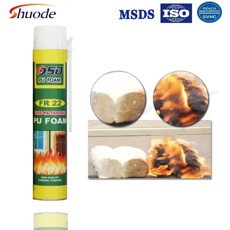 VOC Reach شهادة ISO OEM 750ML تصنيع مصنع عالية الكثافة منخفضة تمديد الرغوة PU PU 5