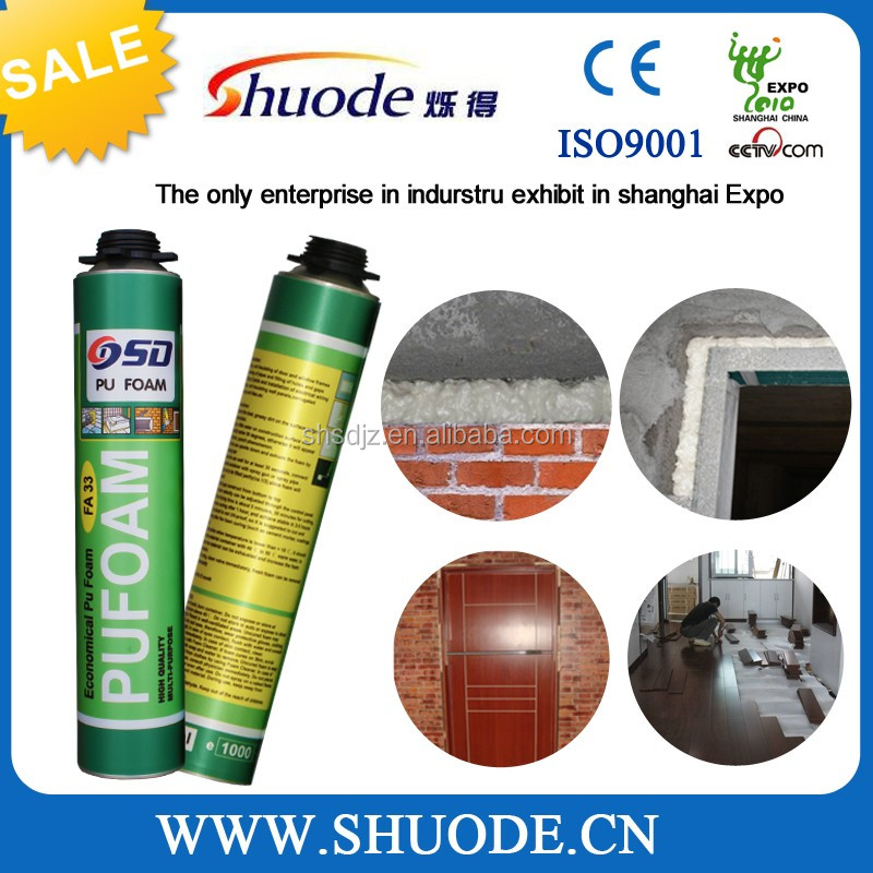 Window installation well viscoelastic one component pu foam filler