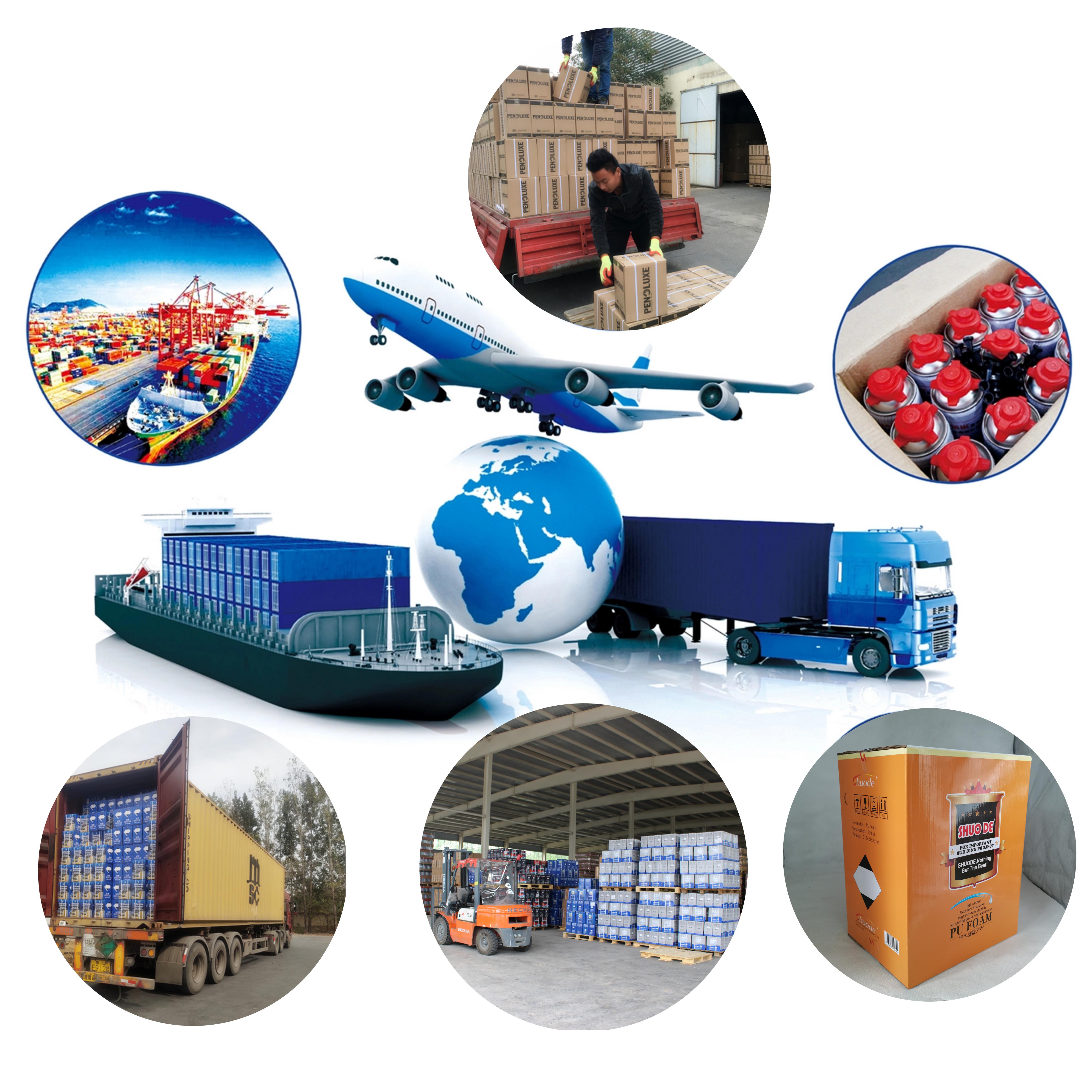 Shuode - Suministro de fábrica b1grado a pulverización nominal de fuego expansión de poliuretano sellador sellador de fuego espuma PU PU 21