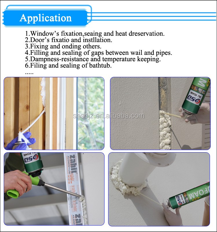 Шуод - 750ml Fireproof Spray Fiesta De Espuma en Aerosol Fire Repardant PU көбік 17