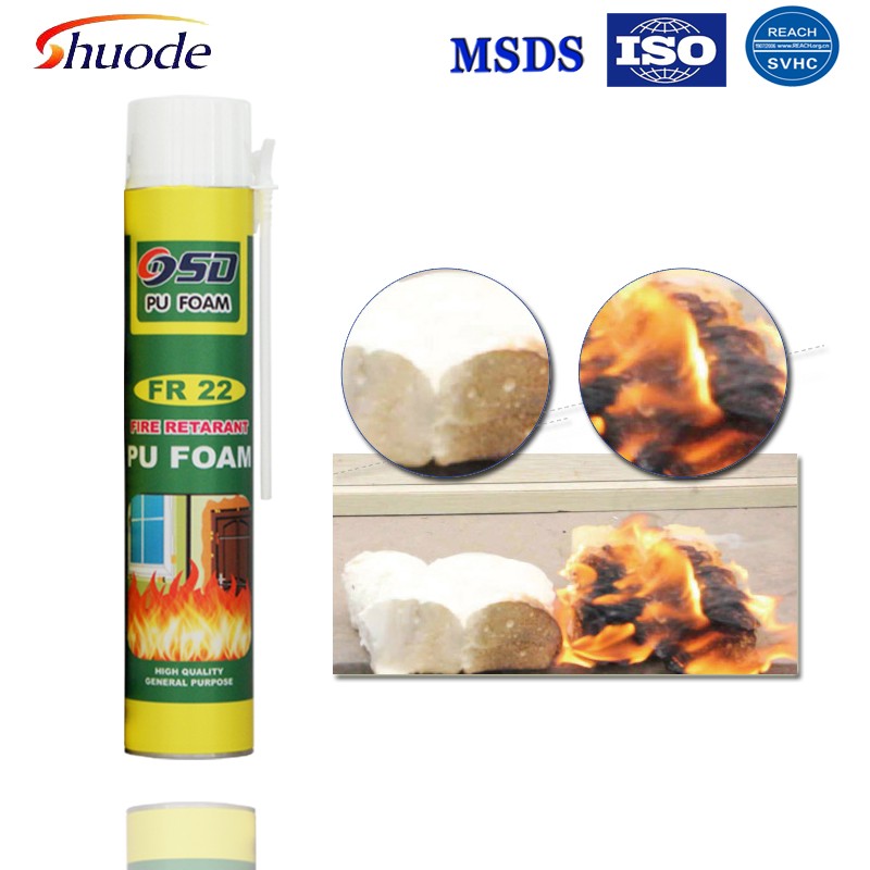 Shuode - Multi-use high expanding fireproof polyurethane foam spray sealant Fire Retardant Pu Foam 10