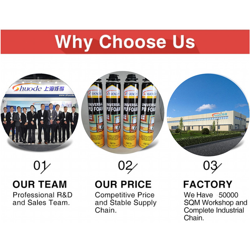 I-Shuode - I-FlameProof Foam eyakha iLanco AK fix polyurethane we-47FC PU Sealant yokwakha igebe lokugcwalisa i-Fere Retam Feam 13