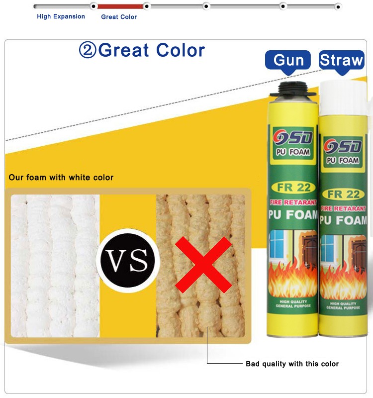 Firepoof Multi Uso Fireproof Polyuretane en expansión de la expansión 17