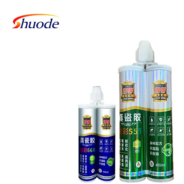Shuode - 20 anos de experiência Fabricante China Beleza Beleza colorida selante de selante Estrutural cola de cola de dois componentes adesivos epóxi com componentes 2