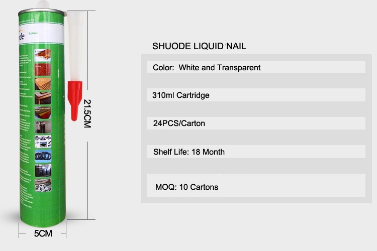 Shuode - 300ml 310 ml acrílico uñas líquidas moribundas construcción uña líquida adhesiva 10