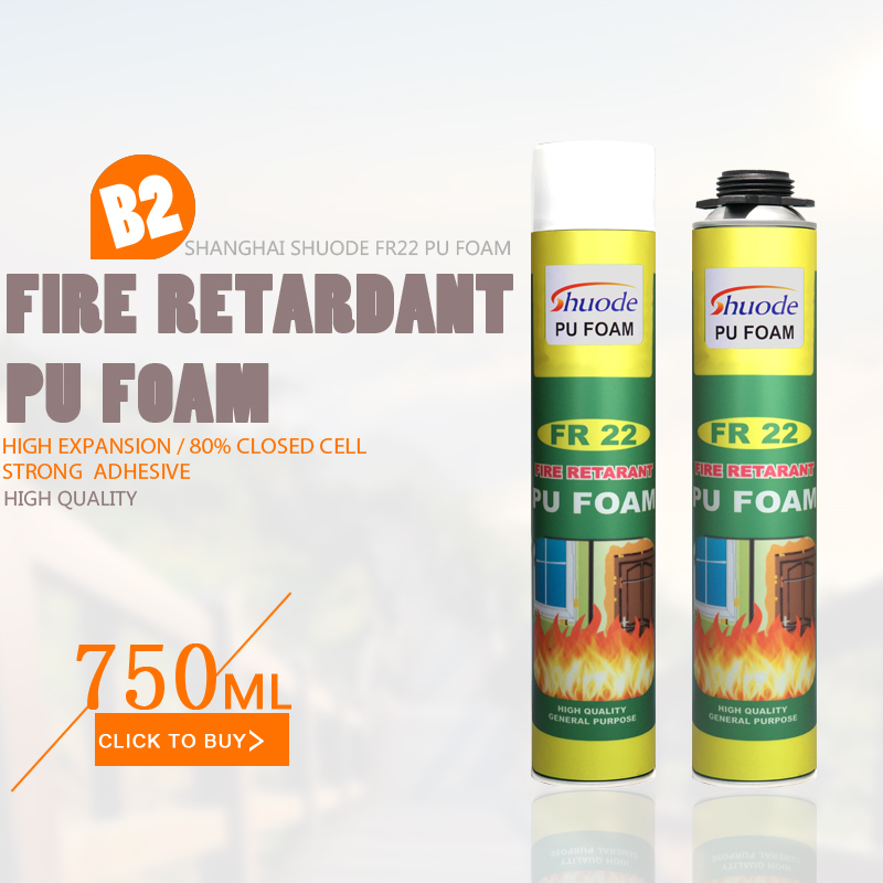 Shuode - Çin Üreticisi Shuode Mühendisliği Sınıf 750ml İnşaat Esnek Poliüretan PU Köpük Renkli Sprey Genişletilebilir PU Köpük 12