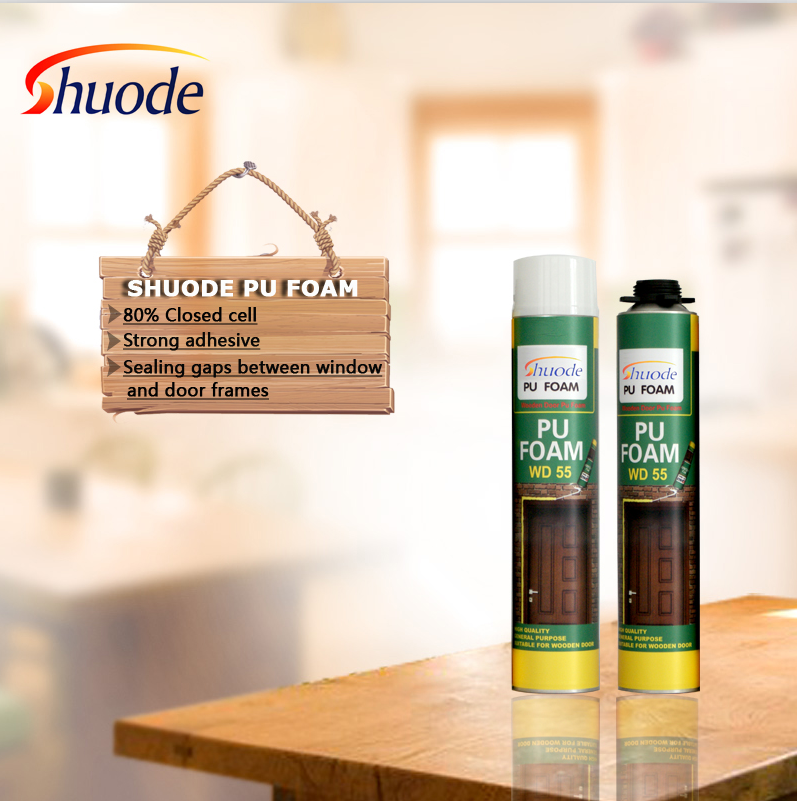 Shuode - Çin Üreticisi Shuode Mühendisliği Sınıf 750ml İnşaat Esnek Poliüretan PU Köpük Renkli Sprey Genişletilebilir PU Köpük 13