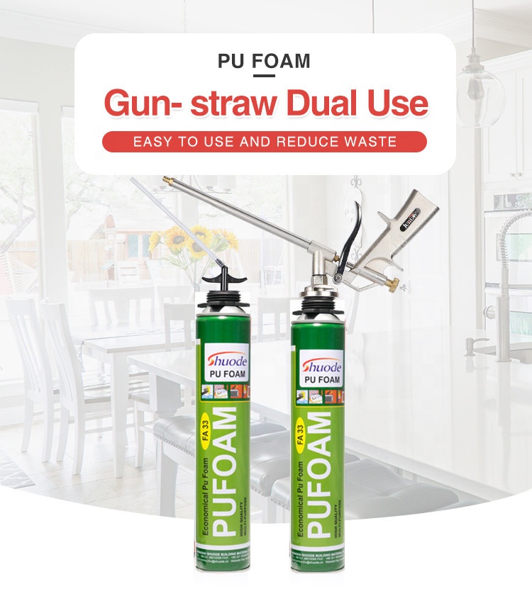SHUODE - Firma de fuego de selladores químicos Firéngueo Líquido expansión de poliuretano espuma PU expandible PU 27