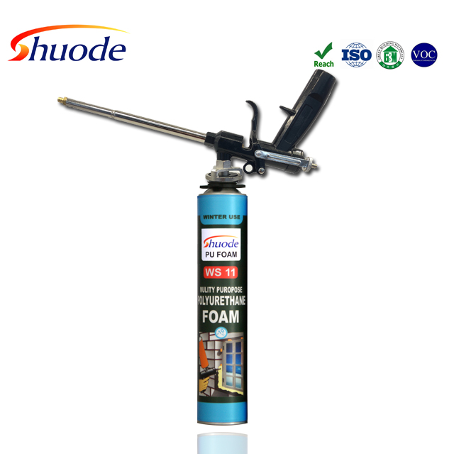 Shuode - Spray imikhiqizo yokufakelwa kwe-Insulation 750ml Pu Foam yawo wonke amagebe wokwakha agcwalisa i-teraam ye-teraam ye-terardant yomlilo 87