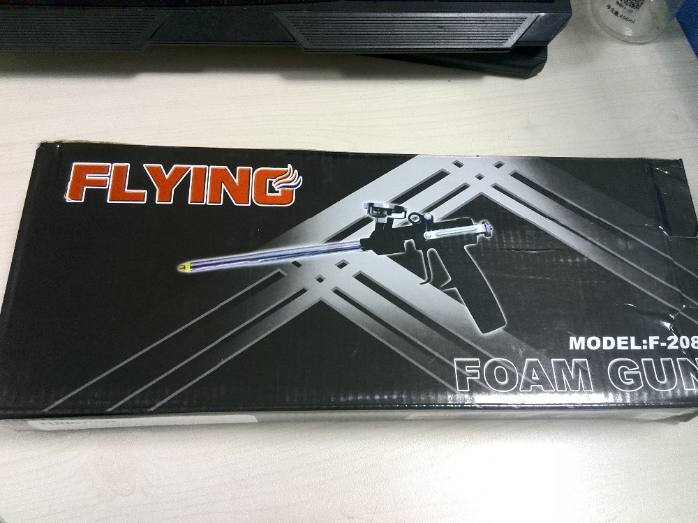 Pistola de espuma en aerosol de poli de metal profesional larga con no limpio 19