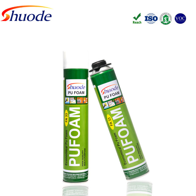 Pistola de espuma en aerosol de poli de metal profesional larga con no limpio 35