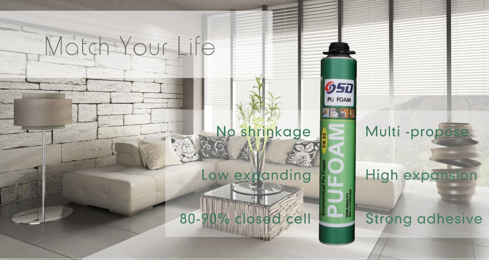 SHUODE - Cámara de mezcla industrial de venta en caliente Poliuretano Rigido Pu Espuma Boja de espuma para ventanas y puertas Espuma PU expandible 7