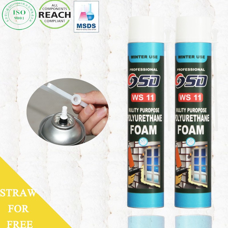 Shuode - Spray adhesivo de espuma de pegamento de sellador Super Back de mejor calidad para la construcción de espuma PU expandible 53