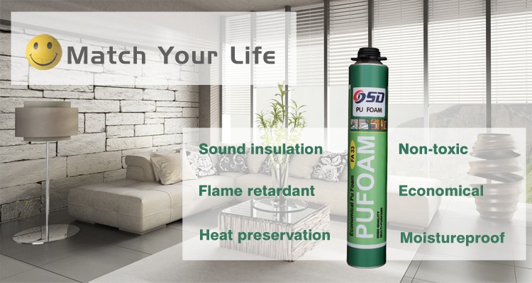 Shuode - Fashion 750 ml de espuma PU de alta expansión de espuma de poliuretano para espacios expandibles de espuma PU 10