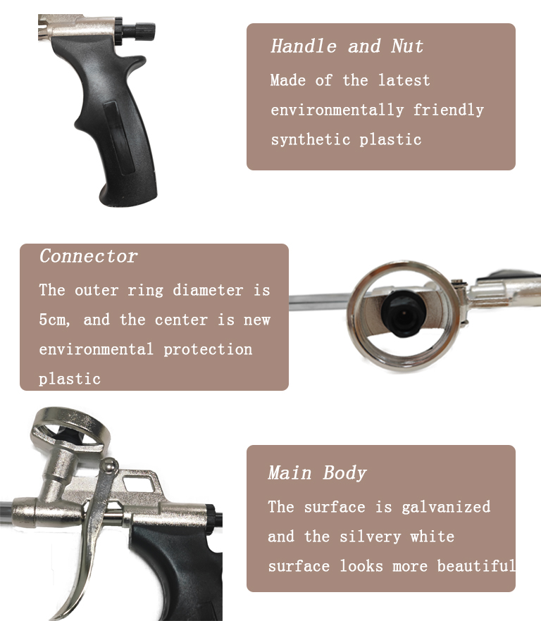I-Shuode - 2021 China Factory Price eshisayo ethengisa ngezifiso ezinemibala enemibala ye-PU FOAM FOAM FOAM FOAM FOAM FOAM GUN 10