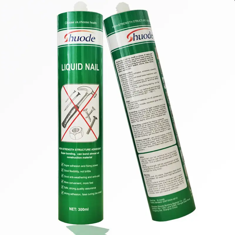 Shuode - Weatherproof aquarium structural silicone sealant g1200 msds empty cartridge Liquid Nail 1