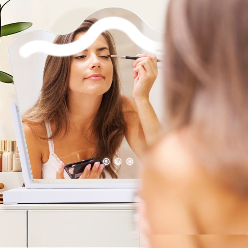 Miroir de maquillage LED Crown HD pour studio de maquillage, LOGO personnalisé BWLLNI 8